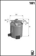 Фильтр топливный nissan navara pathfinder 2 5dci 05 - MECAFILTER ELG5357 (фото 1)