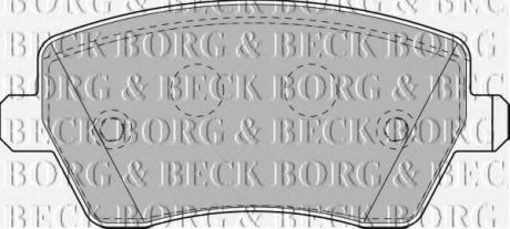 Колодки тормозные дисковые, комплект BORG & BECK BBP1807 (фото 1)