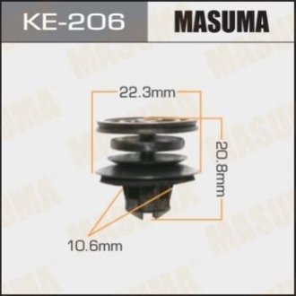 Кліпса (пластикова кріпильна деталь) Masuma KE-206 (фото 1)