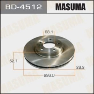 Диски гальмівні, комплект - Masuma BD4512