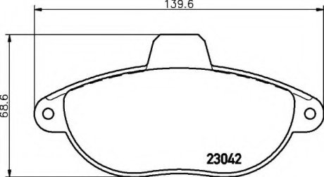Комплект тормозных колодок, дисковый тормоз Hella 8DB 355 019-251 (фото 1)