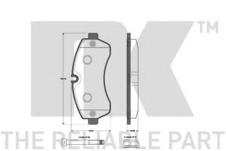 Комплект тормозных колодок, дисковый тормоз NK (Германия/Дания) 223364 (фото 1)
