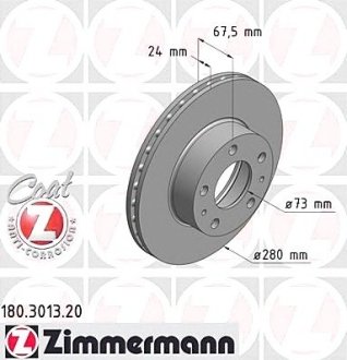 Диск гальмівний - ZIMMERMANN Otto Zimmermann GmbH 180-3013-20