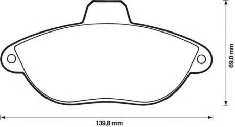 Комплект тормозных колодок, дисковый тормоз JURID 571843J (фото 1)
