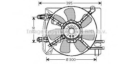 Вентилятор охлаждения Daewoo Matiz 0.8_1.0 98} - QUALITY COOLING AVA Cooling Systems DW7505 (фото 1)