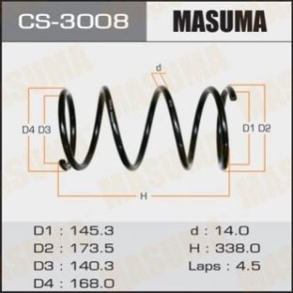 Пружина подвески - Masuma CS3008