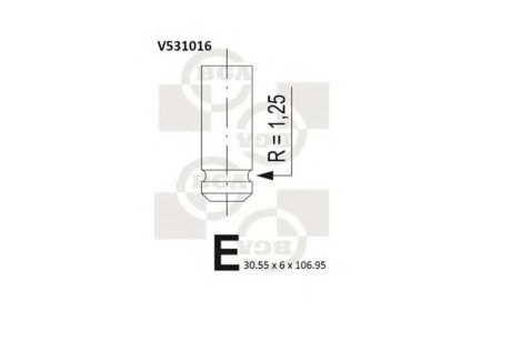 Клапан випускний - BGA V531016 (фото 1)