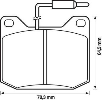 Комплект тормозных колодок, дисковый тормоз JURID 571206D (фото 1)