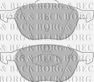 Колодки тормозные дисковые, комплект BORG & BECK BBP1864