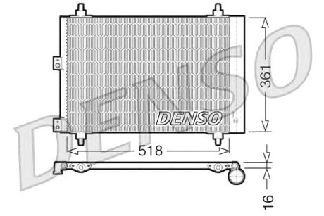 Радиатор кондиционера в сборе Denso DCN07006