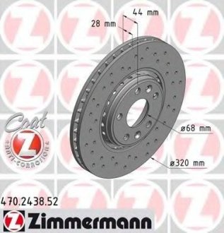 Тормозной диск - Otto Zimmermann GmbH 470243852 (фото 1)