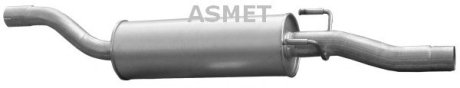 Глушитель, средняя часть ASMET 02057 (фото 1)