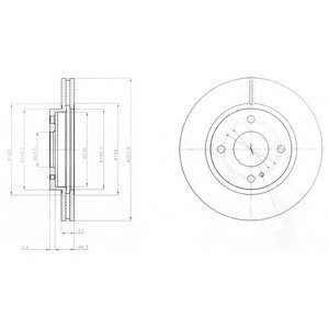 Тормозной диск DELPHI BG4170C (фото 1)