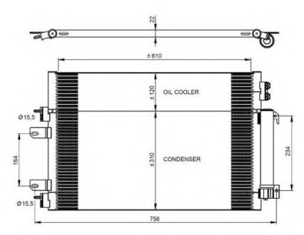 Радиатор кондиционера - NRF 350086 (фото 1)