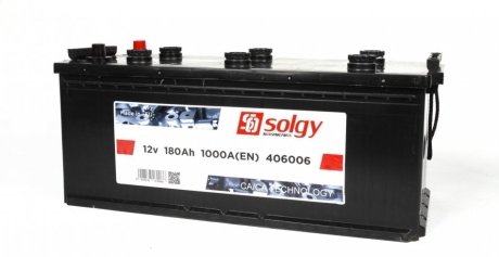 Аккумуляторная батарея 180Ah/1000A (514x218x218) SOLGY 406006