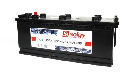 Аккумуляторная батарея 135Ah/800A (511x190x217) SOLGY 406005