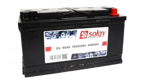 Аккумуляторная батарея 95Ah/750A (353x175x190) SOLGY 406004