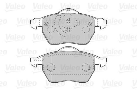 Гальмівні колодки дискові FORD/SEAT/VW Galaxy/Alhambra/Sharan "1,8-2,8 "F "95-10 VALEO 301008 (фото 1)