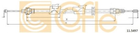 Трос, стояночная тормозная система - COFLE 11.5497 (фото 1)