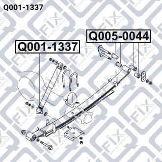 Втулка задній аморт MITSUBISHI L200 KA4T 2005-2015 Q-FIX Q001-1337 (фото 1)