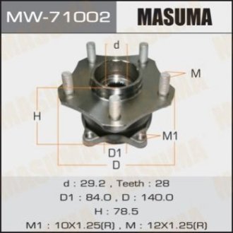 Ступичный узел front escudo jb416 - Masuma MW-71002