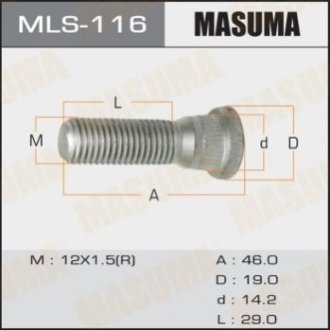 Шпилька колесная - Masuma MLS116 (фото 1)