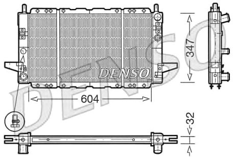Радиатор, охлаждение двигател Denso DRM10086 (фото 1)