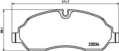 Комплект тормозных колодок, дисковый тормоз TEXTAR 2203401 (фото 1)
