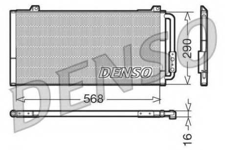 Конденсатор, кондиционер Denso DCN24001 (фото 1)