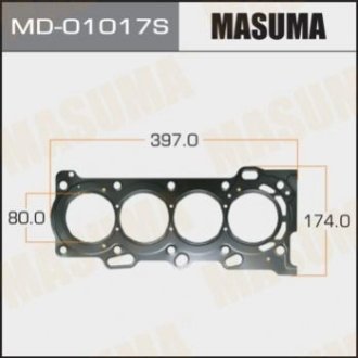 Прокладка головки блока цилиндров Masuma MD-01017S (фото 1)