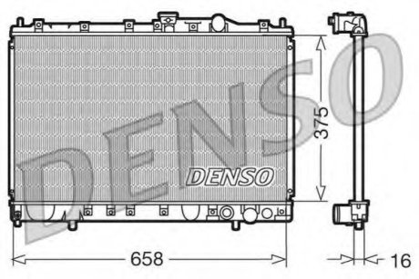 Радиатор, охлаждение двигател Denso DRM45002 (фото 1)