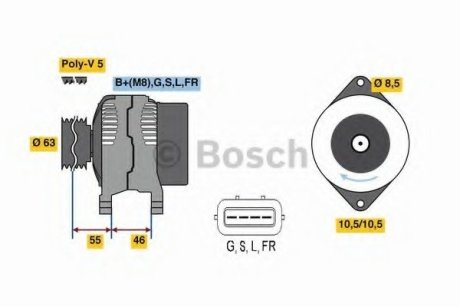 Генератор - Bosch 0986080480 (фото 1)