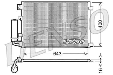 Радиатор кондиционера NISSAN QASHQAI/ Denso DCN46002