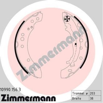 Комлект тормозных накладок Otto Zimmermann GmbH 109901563 (фото 1)