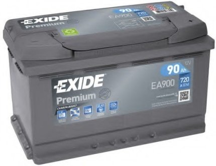 Акумулятор Преміум - 90Ah| EN 720 | 315x175x190 (ДхШхВ) EXIDE EA900