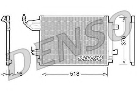 Радиатор кондиционера SMART FORFOUR FORTWO 04 Denso DCN16001 (фото 1)