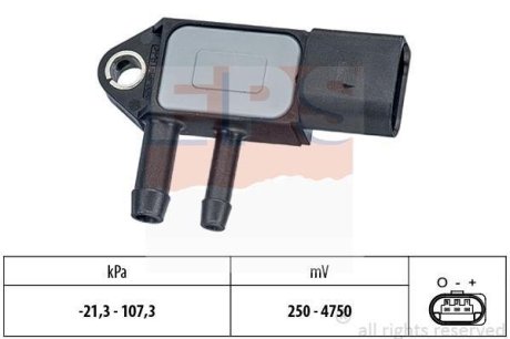 Датчик давления каталзатора VAG Caddy_T5 10- (сажевого фльтра)) - EPS 1.993.265 (фото 1)