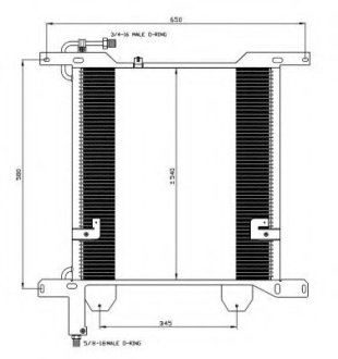 Радиатор кондиционера DAF 95 FA 95.380 9/2002->12/2006 NRF 35837