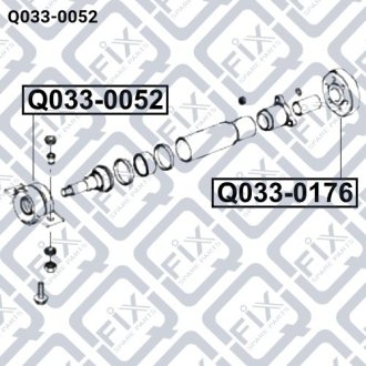 Подшипник подвесной кардан вала HYUNDAI SANTA FE (BB) 2000-2006 Q-FIX Q033-0052 (фото 1)