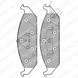 Комплект тормозных колодок DELPHI LP1161
