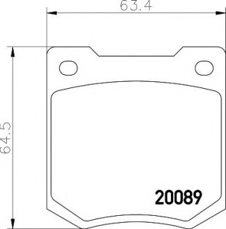 Комплект тормозных колодок, дисковый тормоз Mintex MGB535 (фото 1)