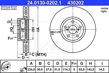Тормозной диск ATE 24.0130-0202.1 (фото 1)