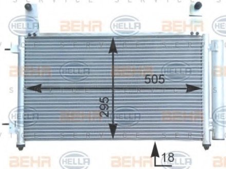 Радіатор кондиціонера - Hella 8FC 351 303-141 (фото 1)