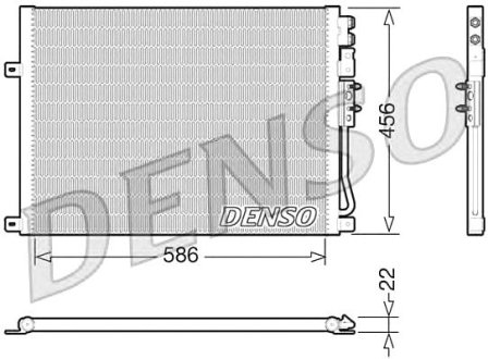 Радиатор кондиционера JEEP COMMANDER/ GRAND CHEROKEE (98-05) Denso DCN06009 (фото 1)