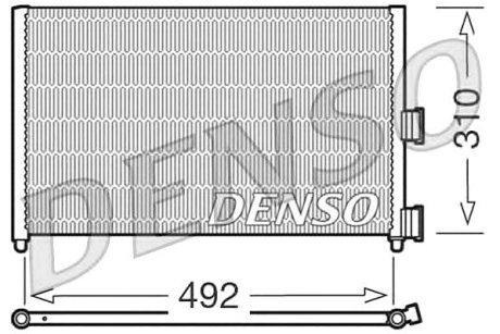 Радиатор кондиционера FIAT: DOBLO 1.3D Multijet_1.3JTD 16V 04-, IDEA 1.6D Multijet_1.9JTD 04-, PUNTO 1.9JTD 04- _ LANCIA: MUSA 1.6D Multijet_1.9D Mult - Denso DCN09071 (фото 1)