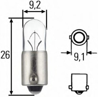 Лампа накаливания, фонарь указателя поворота; лампа накаливания, Hella 8GP002067241 (фото 1)