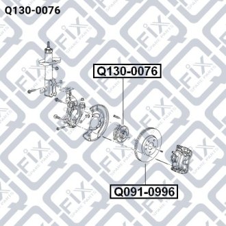 Ступиця передня CHEVROLET CRUZE (J300) 2009- Q-FIX Q130-0076 (фото 1)
