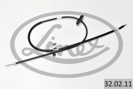 Трос ручника (R) Opel Astra J/Chevrolet Cruze 09- (1815/1685mm) LINEX 32.02.11 (фото 1)