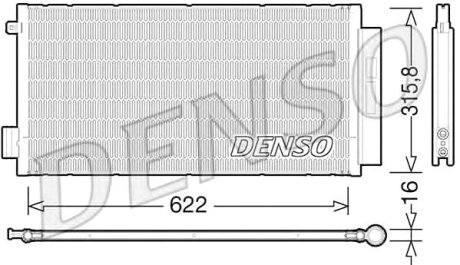 Радіатор кондиціонера Denso DCN09044