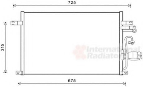 Радиатор кондиционера CHEVROLET Epica (V250) Van Wezel 81005137 (фото 1)